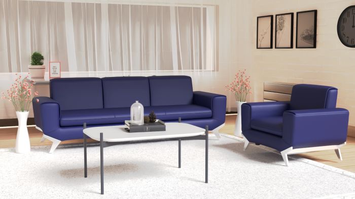 PU Leatherette Seater Sofa Modern Sofa Ideal for Home and Office - COOLBABY