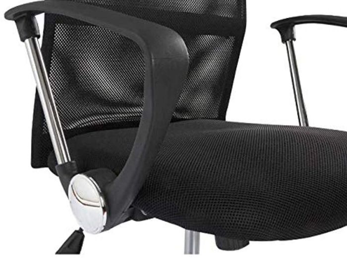 Low Back Mesh Office Chair with Adjustable Height Without Draft Kit - Black - COOLBABY