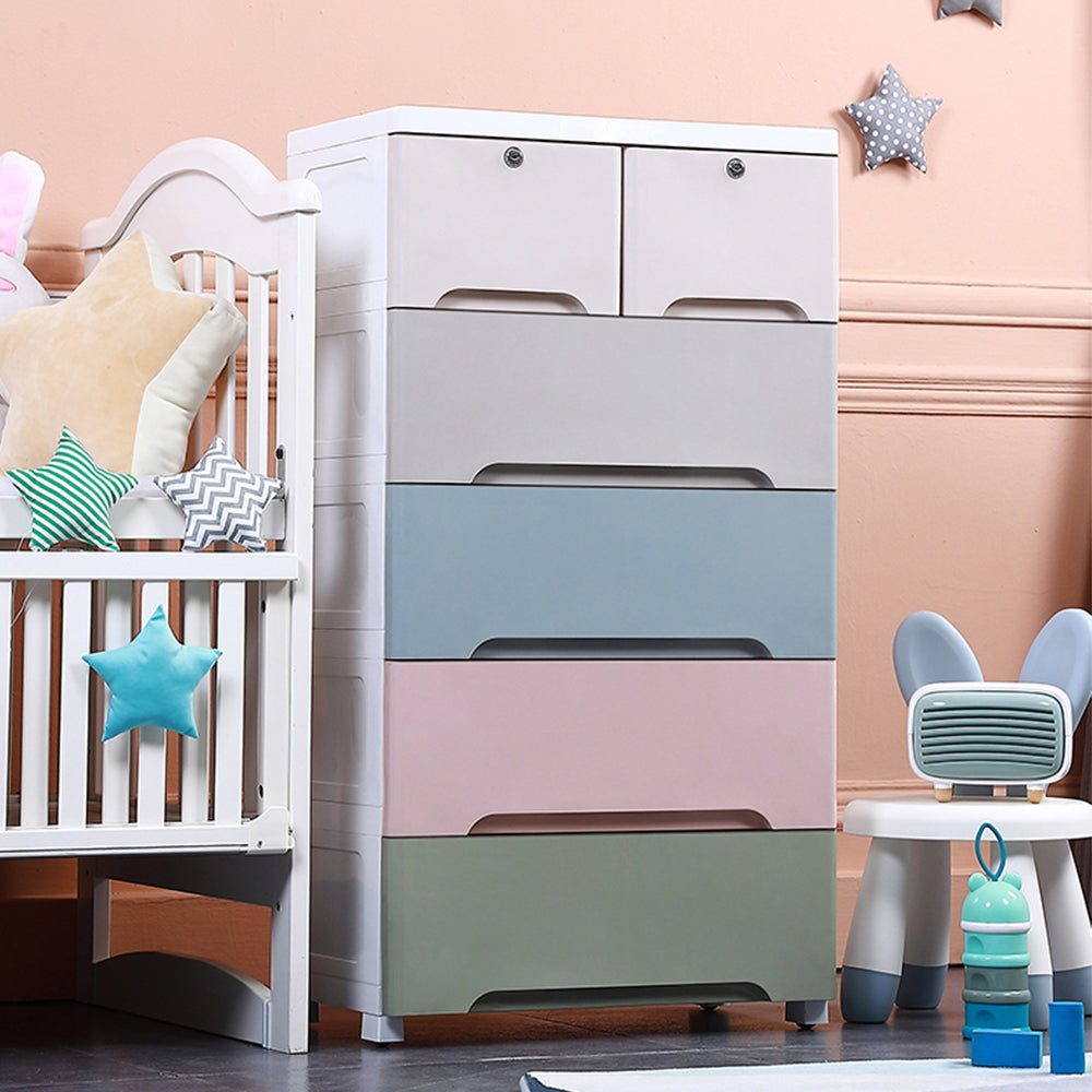 Coolbaby Plastic Cabinet 5 Drawers Storage Dresser - COOL BABY