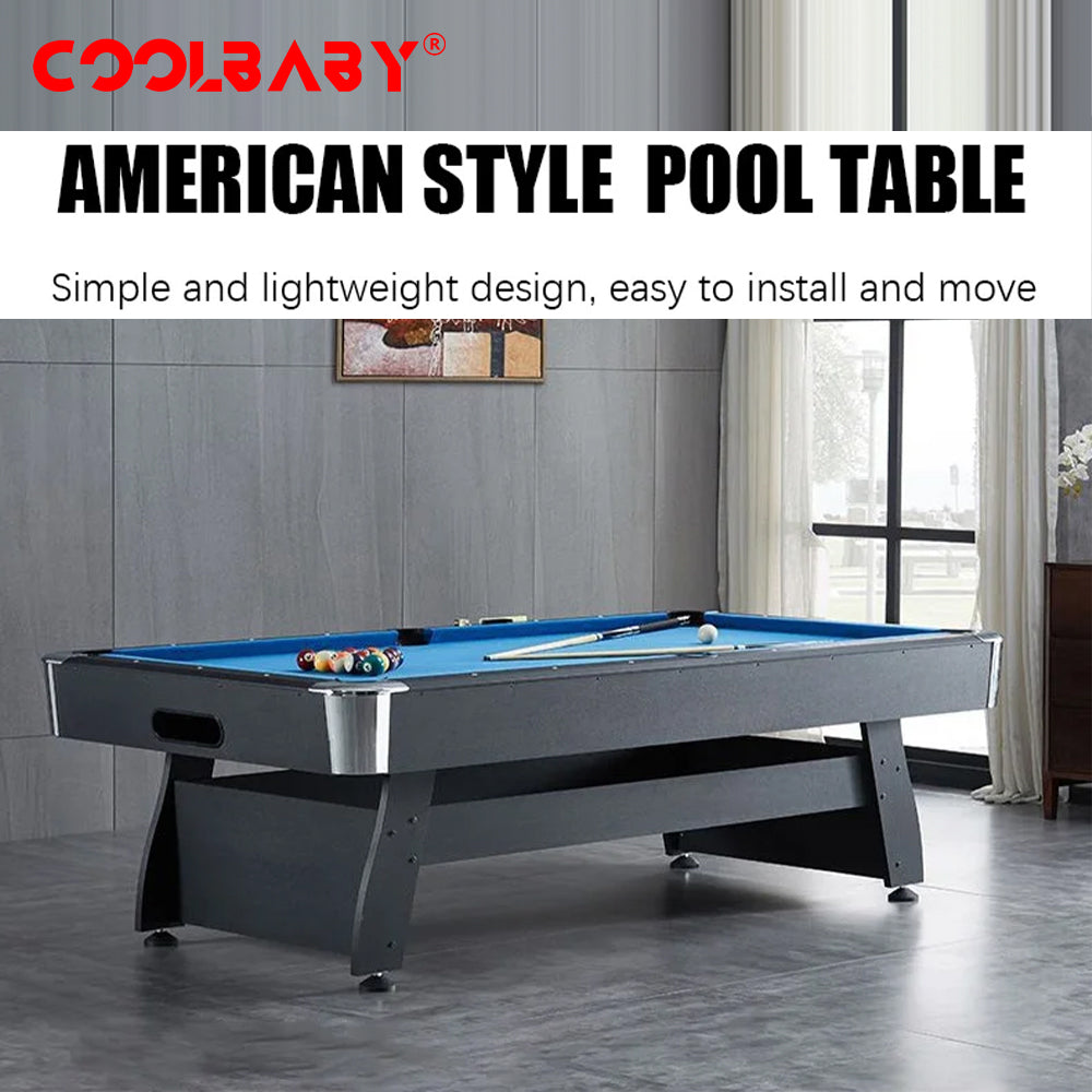 COOLBABY Billiards Table Indoor Entertainment Sport 8FT Auto Ball Return America Pool Billiard Table - Perfect for Family Game Room