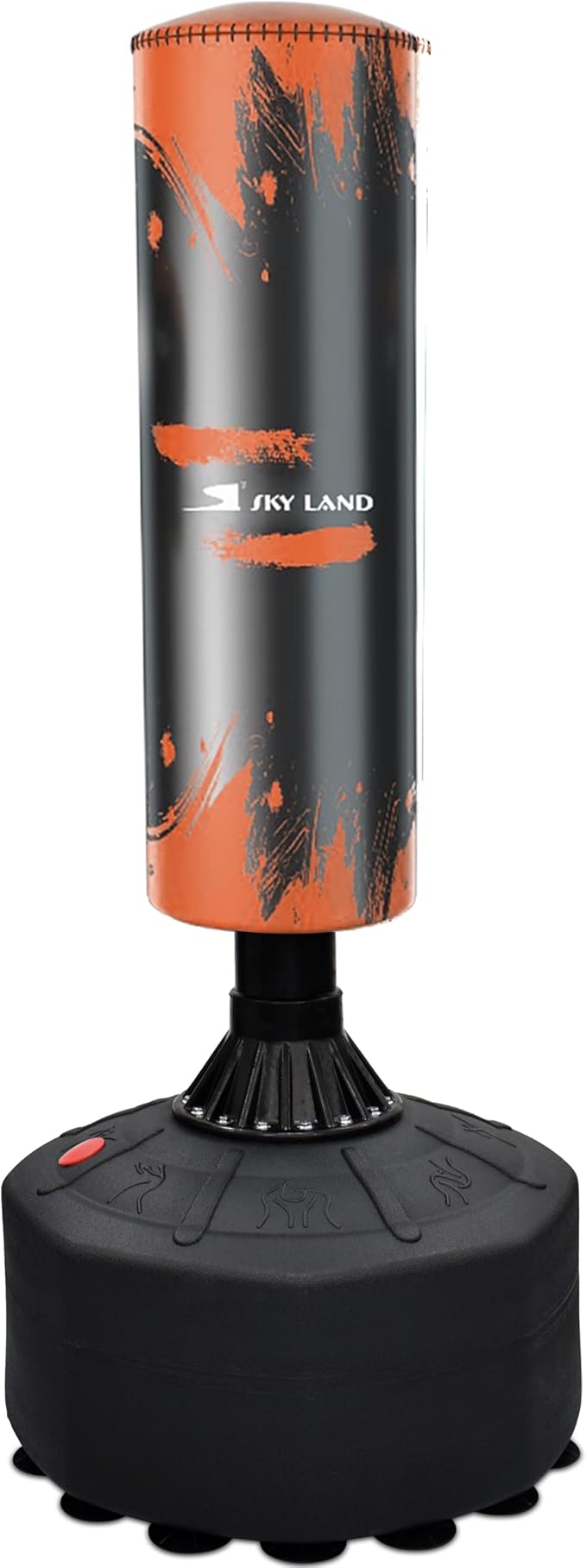 SKY LAND Freestanding Punching Bag with Stand - 5.6ft Kickboxing Bag for Adults, MMA, Muay Thai, Boxing Fitness Training Equipment - Stable & Portable Free-Standing Design (EM-1833) - COOLBABY