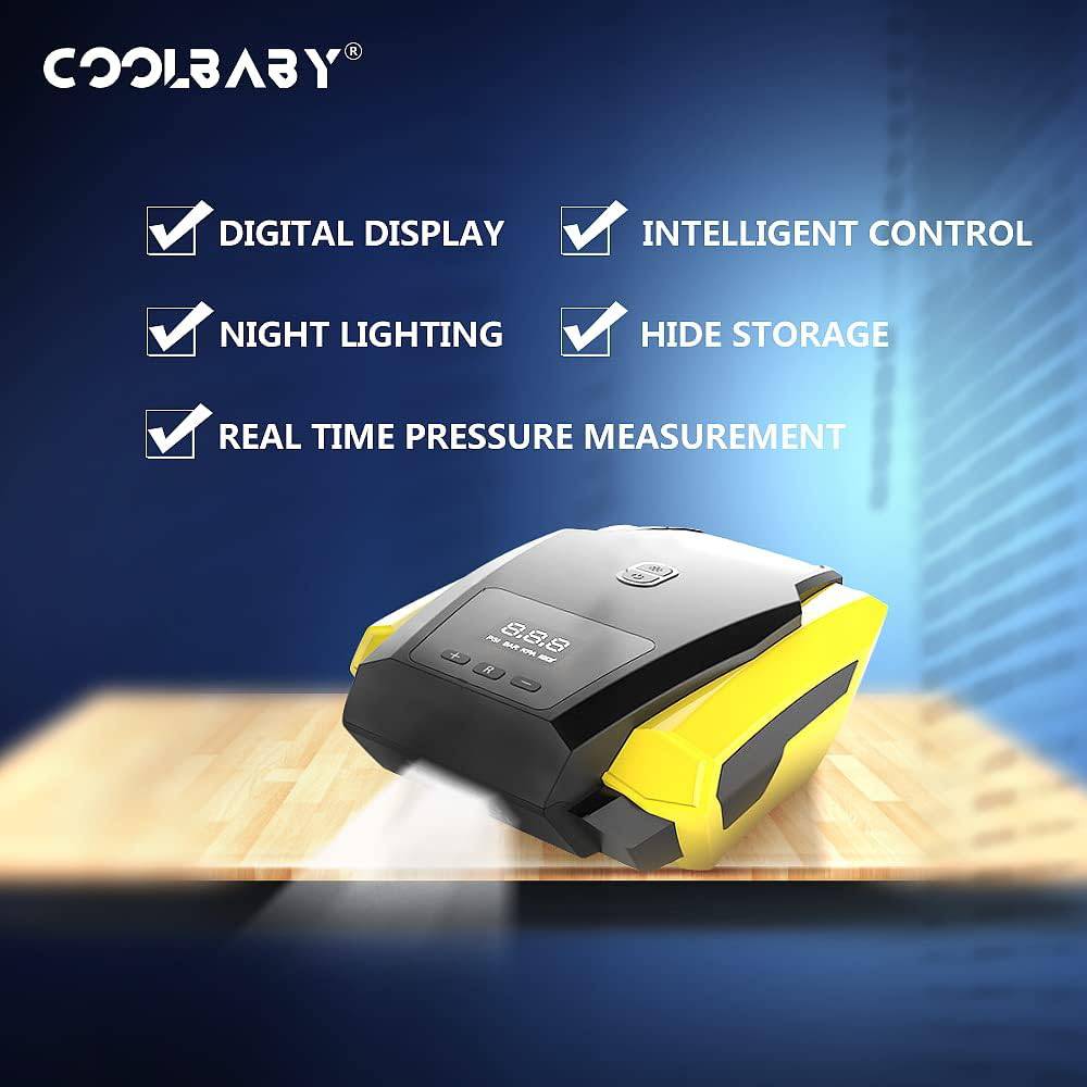 COOLBABY Air Compressor Tire Inflators, DC 12V Portable Air Compressors, Suitable for Automobile Tires - COOL BABY