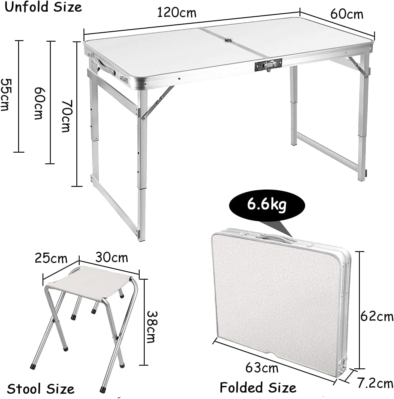 Outdoor folding table Aluminum folding table and chair portable stall table Folding table exhibition industry promotion picnic table