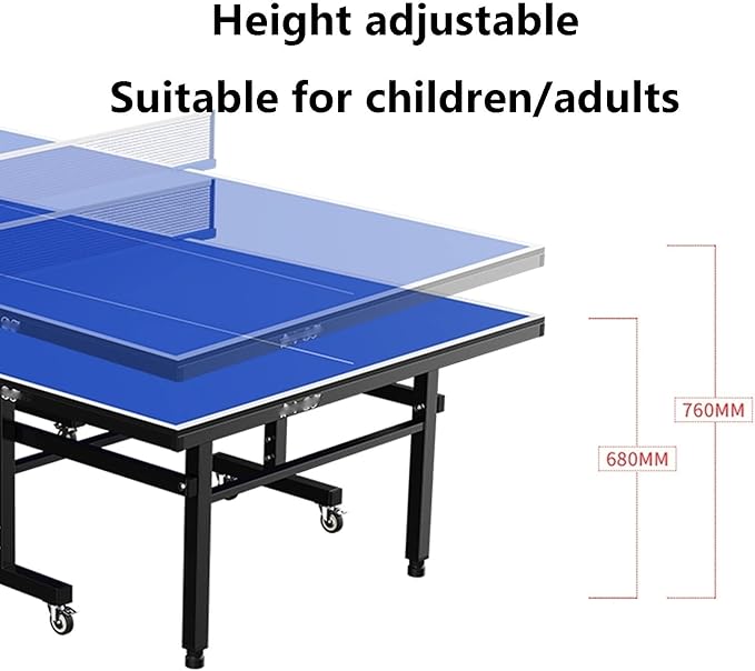 Foldable Table Tennis Table, Professional Ping Pong Table For Gym/Office/Home, Height Adjustable Table - COOLBABY