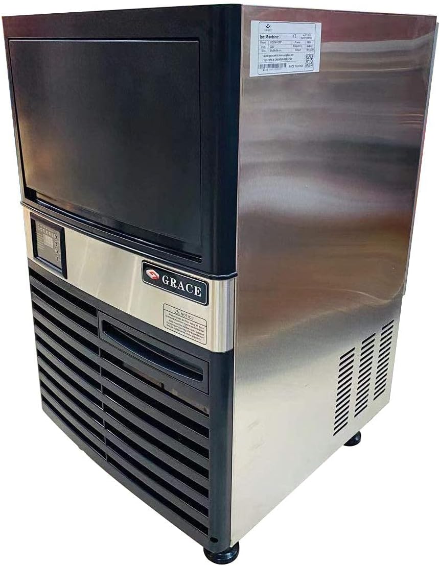 Stainless Steel Commercial Ice Maker - 55kg/24h with 18kg Storage Capacity - COOLBABY