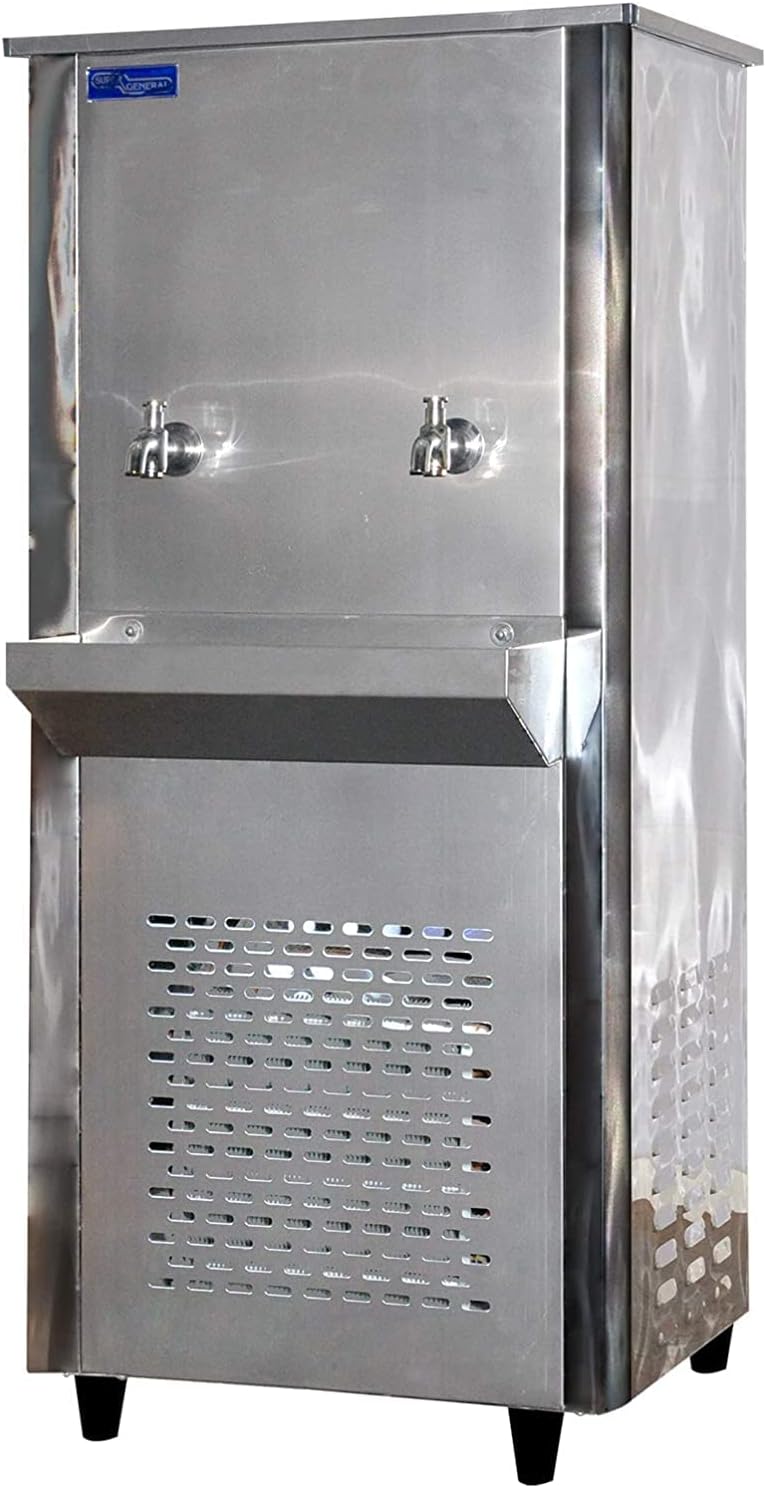 2-TAP Super General 45 Gallons 2 Tap Water Cooler, Steel - SGCL-32-T2 - COOLBABY