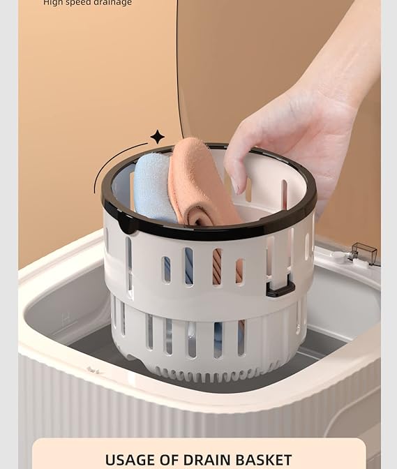 Portable Washing Machine, Foldable Mini Small Washer for Baby Clothes, Underwear or Small Items, Suitable for Apartment, Laundry, Camping, RV, Travel