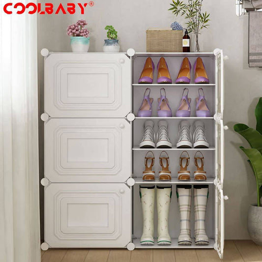COOLBABY Household Shoe Cabinet，24 Pairs Portable Rack Organiser, Multiplayer - COOL BABY