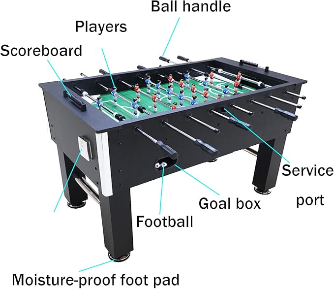 Table football Multiplayer Foosball Table, Easy To Assemble Tall Foot Table Football Game, For Sports Game And Garden - COOLBABY