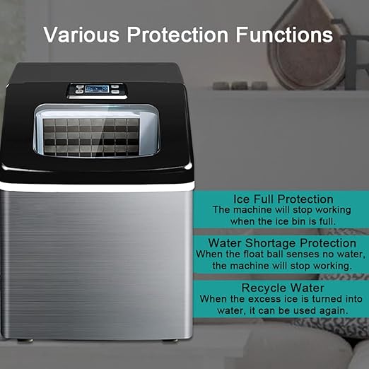 A-30KG Countertop Automatic Ice Cube Maker For Home And Restaurant