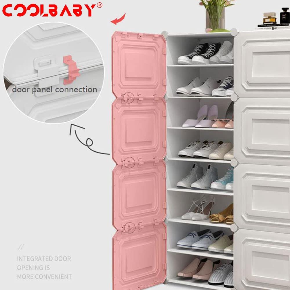 COOLBABY Household Shoe Cabinet，24 Pairs Portable Rack Organiser, Multiplayer - COOL BABY