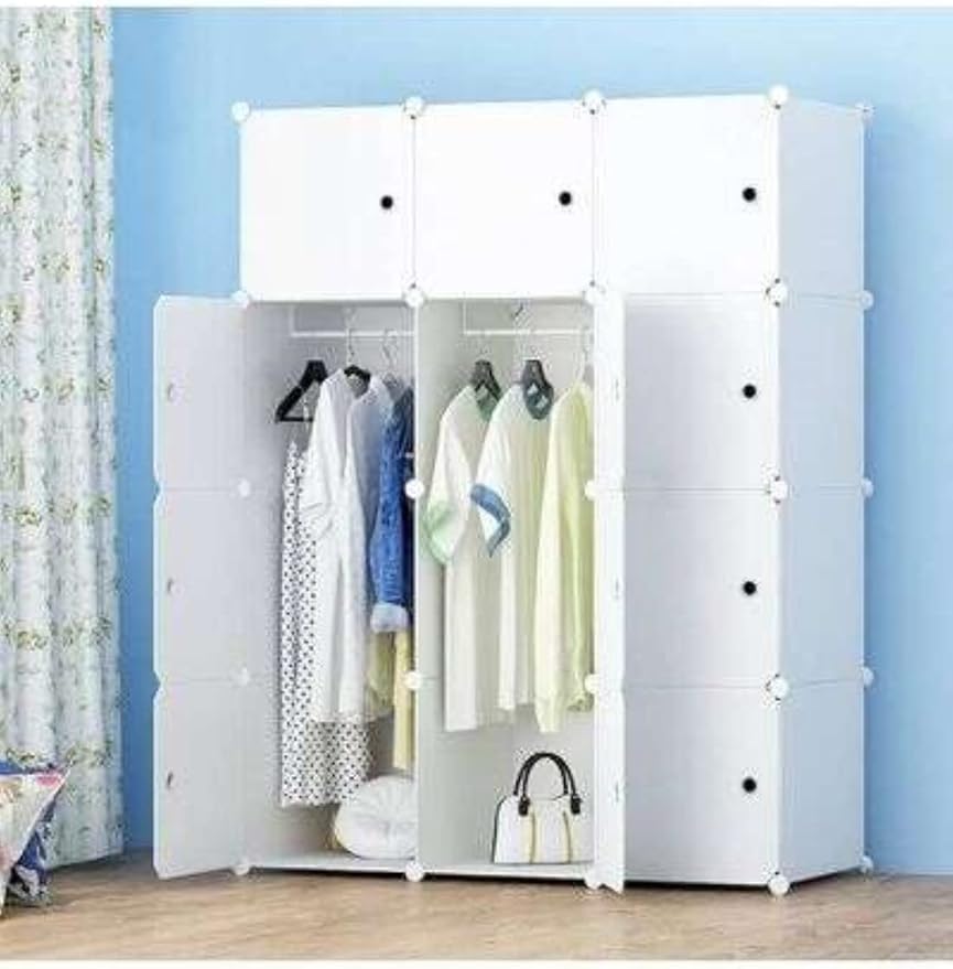 Portable storage cabinet cupboard for hanging clothes