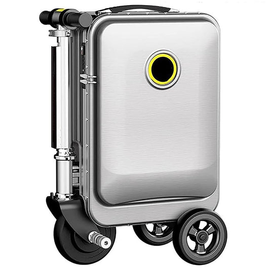 Electric Luggage with Smart Cart Cover - 20 Inch Aluminum Alloy Frame Electric Suitcase