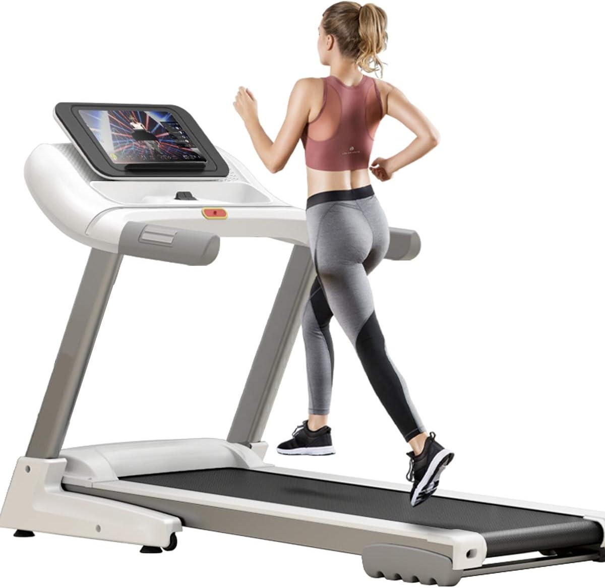 COOLBABY Electric Motorized Treadmill for Home – Foldable Running & Walking Machine with Large 10.1" Touchscreen Display, WiFi Connectivity, Speed 0.8–12 km/h – Compact, Space-Saving Fitness Equipment (No Packaging Included) - COOLBABY