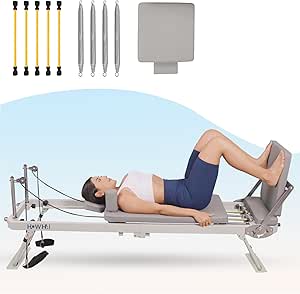 Pilates Reformer, Foldable Reformer Pilates Machine for Home Gym, Pilates Reformer Equipment for Advanced and Beginner Users, with Dual Resistance, Springs and Cords, Jump Boards, Up to 400 LBS Brand: HOWHAI - COOLBABY