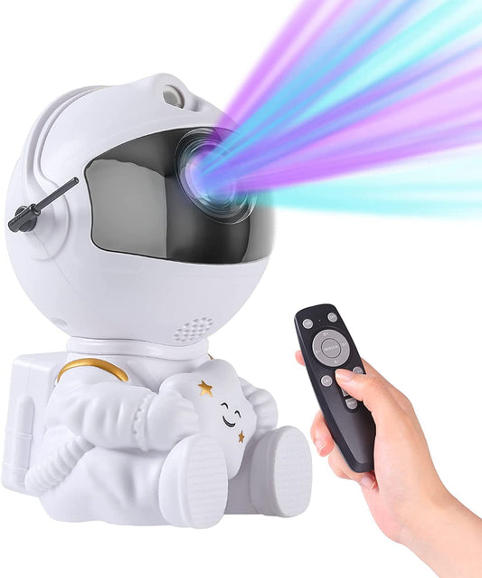 COOLBABY YLY053-WT Galaxy Projector, Star Projector Galaxy Light, Night Light for Kids Bedroom Ceiling Gaming Room Decor, Mini Cute with Remote Control, Sky Starry Nebula Aurora Lamp(White 2nd Version) - COOL BABY