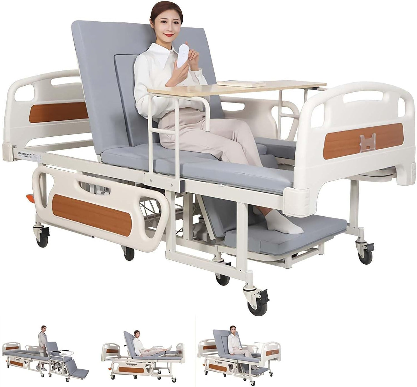 Electric Manual Home Nursing Bed Hospital Bed Multifunction Patient Bed With Toilet and Wheelchair - COOLBABY