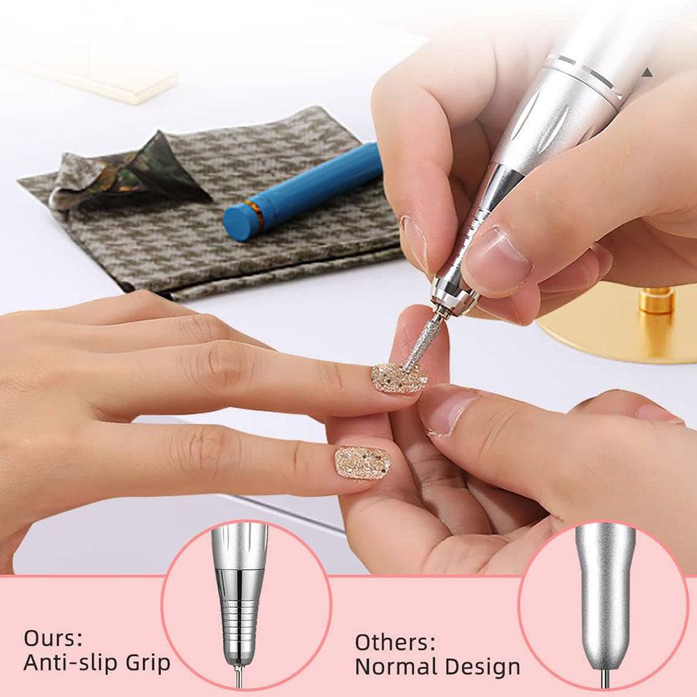 COOLBABYComplete Set with Six Nail Drill Bits for Professional Nail Care On-the-Go, Manicure Polishing - COOL BABY