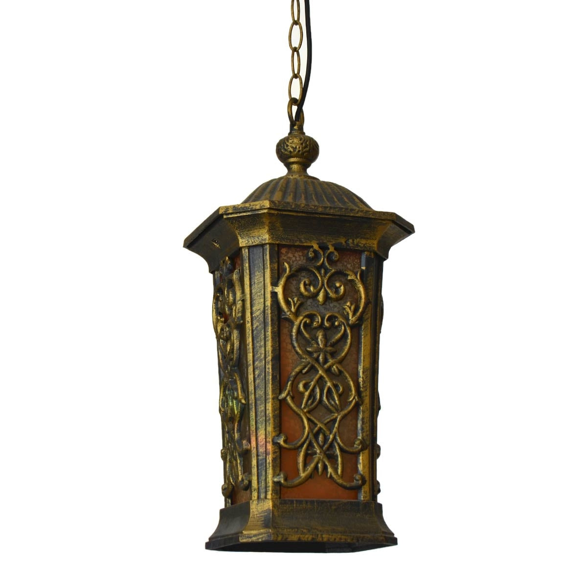 Outdoor Hanging Light - Black/Gold