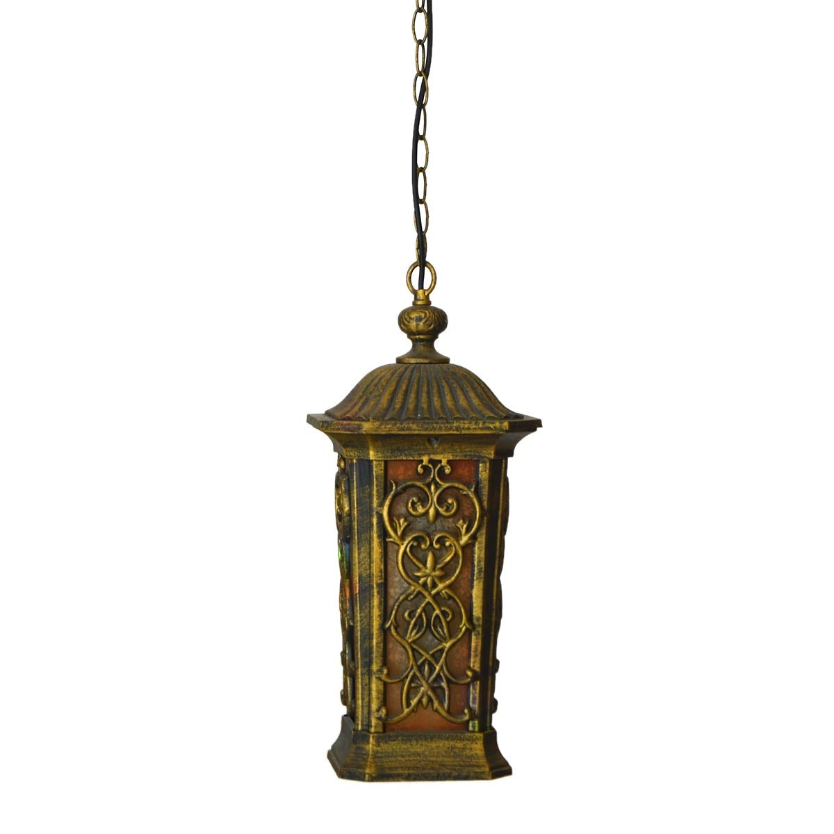 Outdoor Hanging Light - Black/Gold