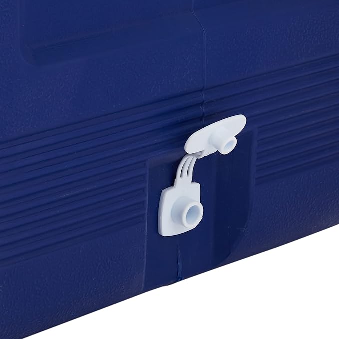 70L Plastic Cooler Icebox Deluxe with Wheels Blue – Heavy Duty Insulated Cooler with 6-Day Ice Retention