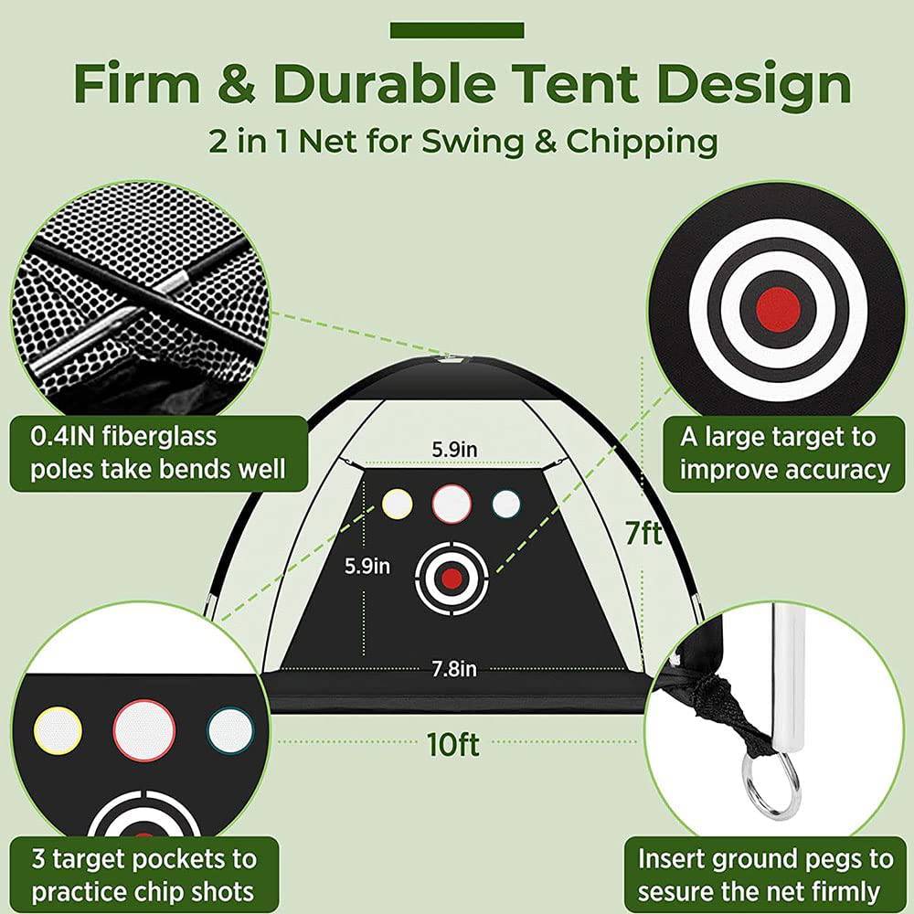 COOLBABY Golf Net with Carry Bag,10ft Tent Net with Cut Pole Holes - COOL BABY