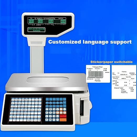 Weighing Scale with Label Printing - Digital Price Computing Scale Thermal Printer - COOLBABY