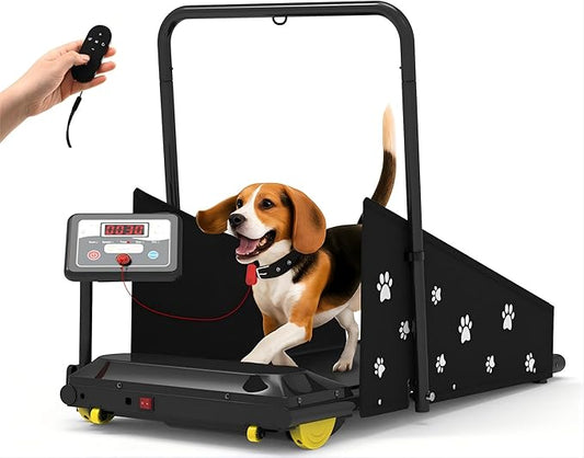 Dog Treadmill for Small & Medium Dogs – Quiet Indoor Pet Exercise Machine with 360° Rotatable Display, Remote Control, Foldable Design & 265 lbs Heavy‑Duty Capacity