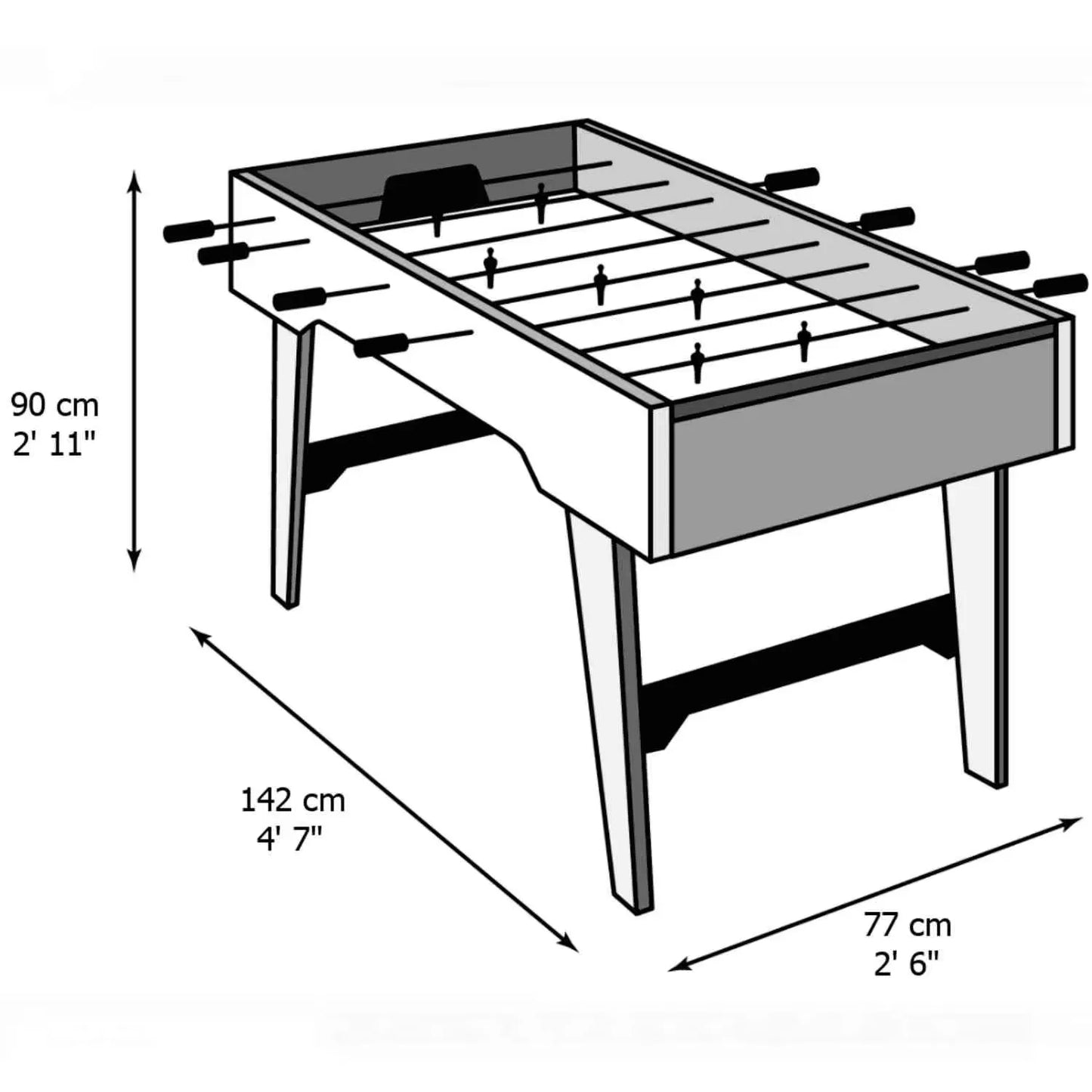 FAS Smart Outdoor Football Table – Blue, Unisex, 1-2-5-3 Player Layout - COOLBABY