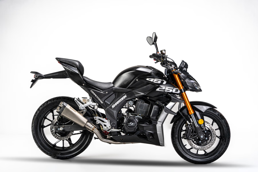 SHARMAX RST 250 Competition Naked Bike: 250cc 6-Speed, Air-Oil Cooled, Sporty Design - COOLBABY