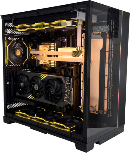 LiquidCool Pro Gaming PC: AMD Ryzen 9 7900X3D, NVIDIA RTX 4090, 64GB DDR5 RAM, 2TB Gen 5 SSD, 360mm Radiator, 1000W 80 PLUS Gold PSU, Wi-Fi + BT - COOLBABY