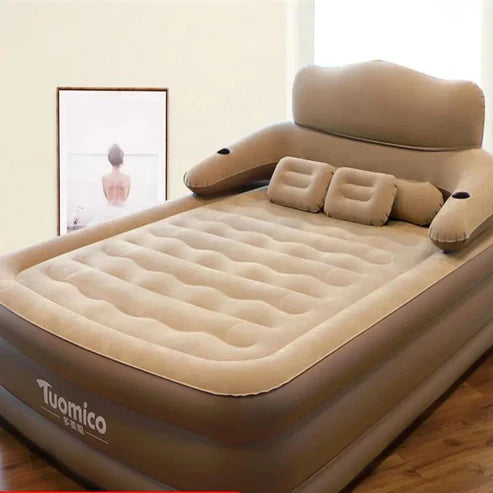 Durable Inflatable Air Bed with Three-Layer Thickened Design & Electric Pump - COOLBABY