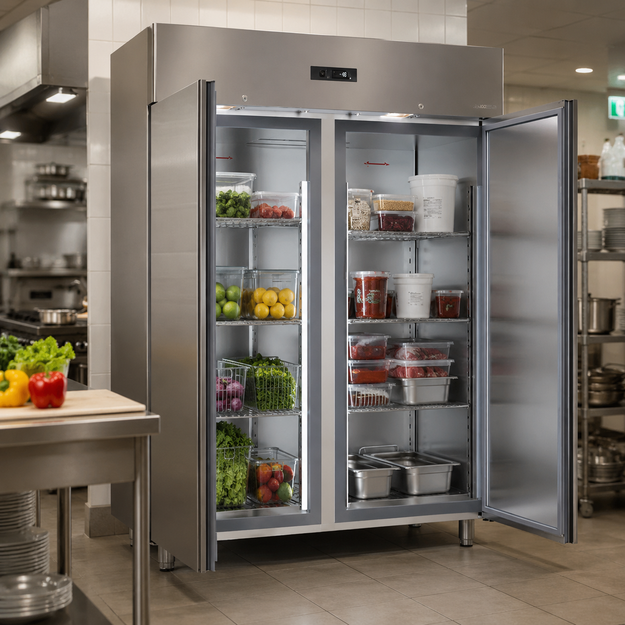FD15BTA Upright Freezer 1400L Stainless Steel Commercial Freezer – Made in Italy