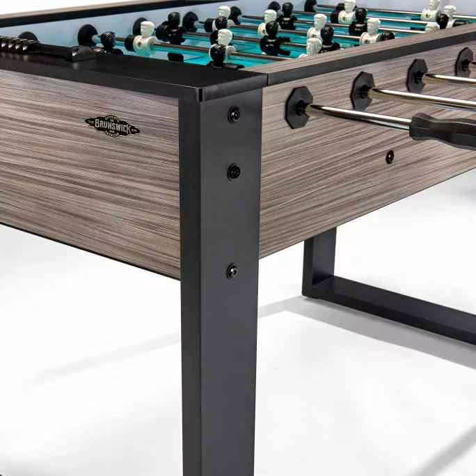 Brunswick Striker Foosball Table - Premium Home & Commercial Use, Grey Walnut Finish - COOLBABY