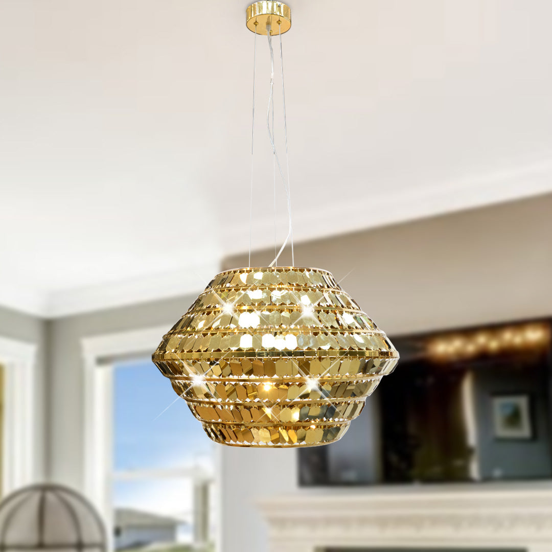 Modern Hanging Light - Gold