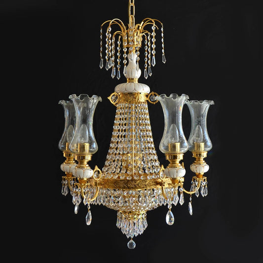 Crystal Chandelier with a round shape - Gold