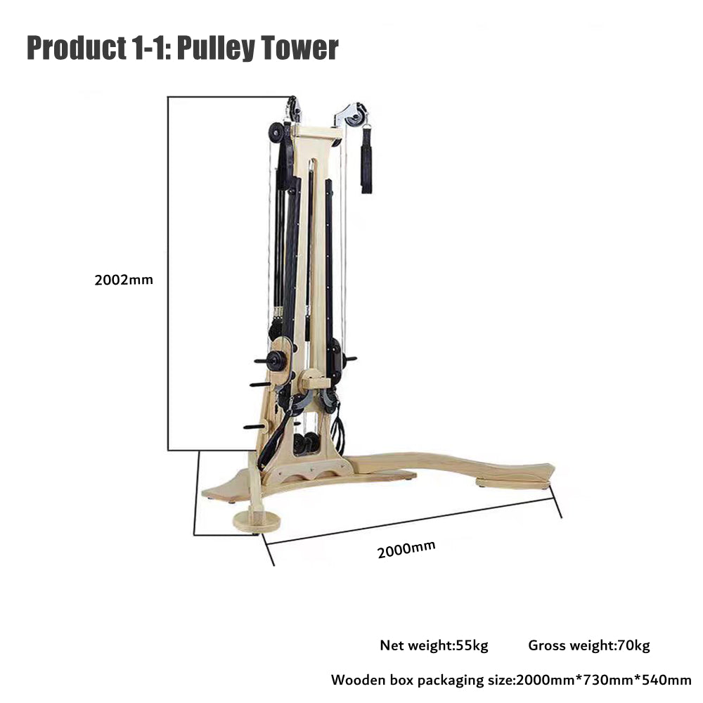 COOLBABY SSZ-CR01 Pilates Zen Soft Equipment Rotator Spinal Spiral Pulley Tower - COOLBABY