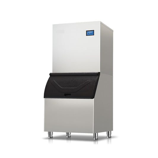 Commercial Ice Maker Machine, Water-Cooled Split Type, 700kg Daily Output, 220kg Storage, Square Ice Cubes, Auto Cleaning