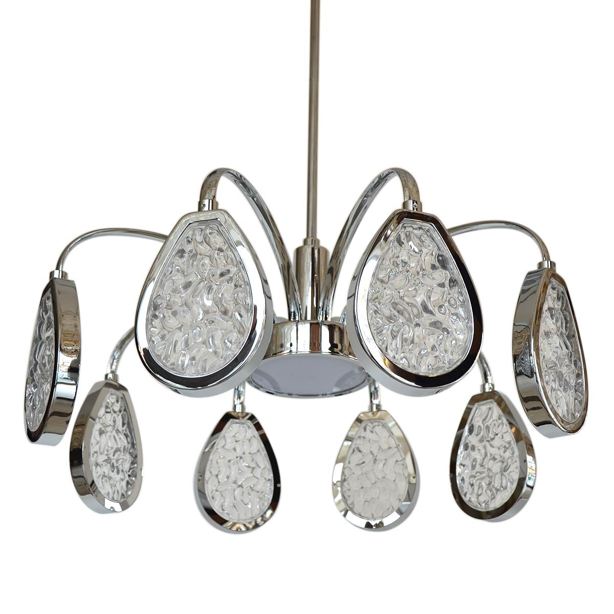 LED Chandelier 8 Arms - Chrome