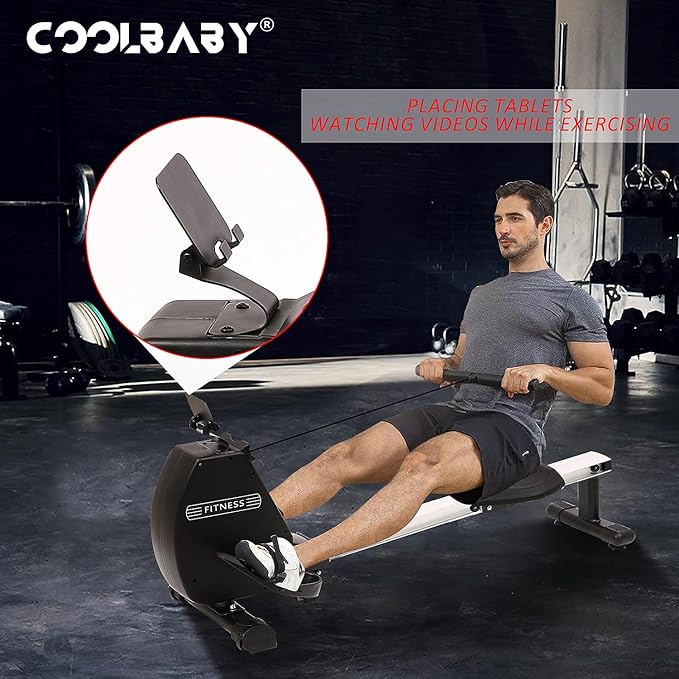 Adult Rowing Machine With Digital Display For Home Use - Black, Standard - COOLBABY