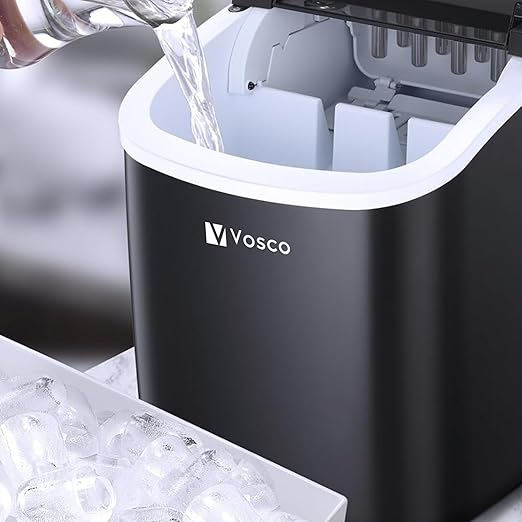 Portable Compact Ice Maker (Black, 26 lbs/24H)