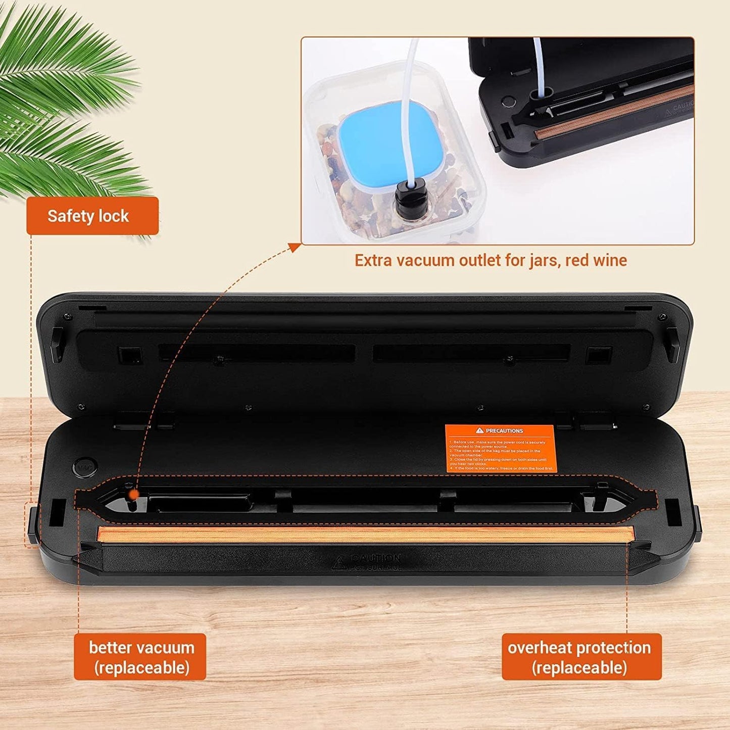 COOLBABY HDD-ZKDBJ4 Efficient Manual Vacuum Sealer - COOL BABY