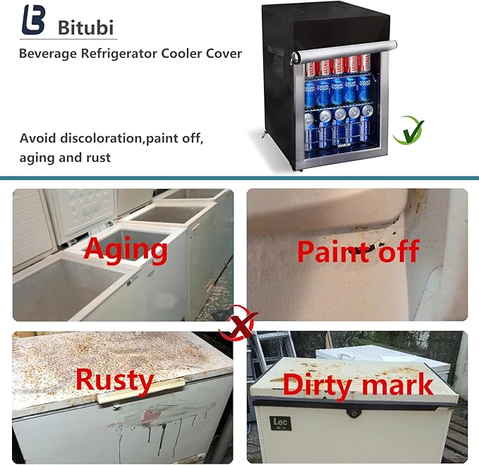 COOLBABY Bitubi Beverage Refrigerator Cooler Cover - Waterproof, Dustproof, Sun-Proof - COOLBABY