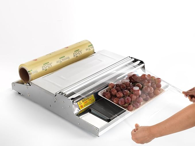 Wrapping Machine - Entirely made of stainless steel, Electronic Control Box. Heating Plate - COOLBABY