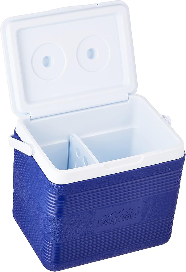 18L Plastic Cooler Icebox Deluxe Blue – Portable Insulated Cooler with 3-Day Ice Retention