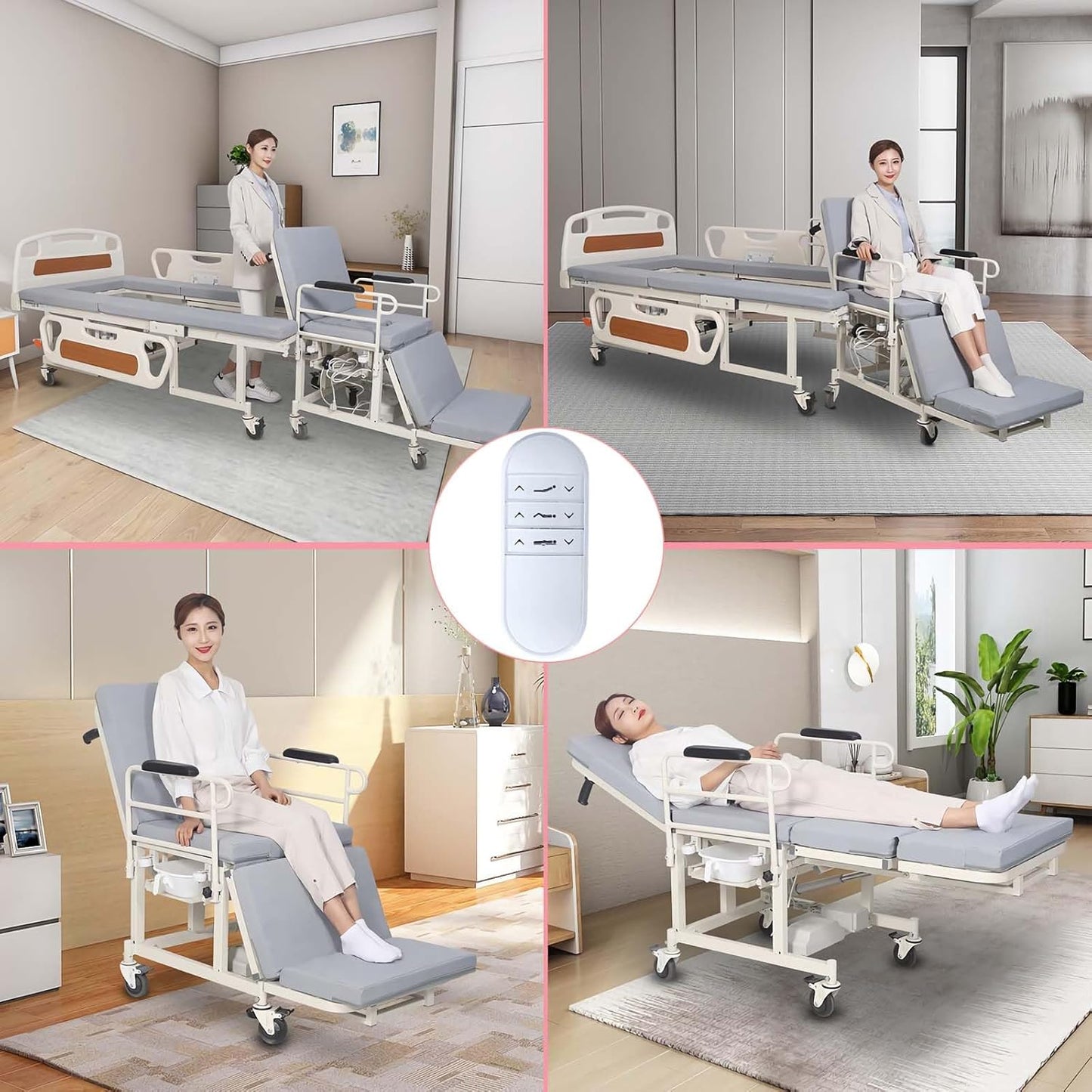 Electric Manual Home Nursing Bed Hospital Bed Multifunction Patient Bed With Toilet and Wheelchair - COOLBABY