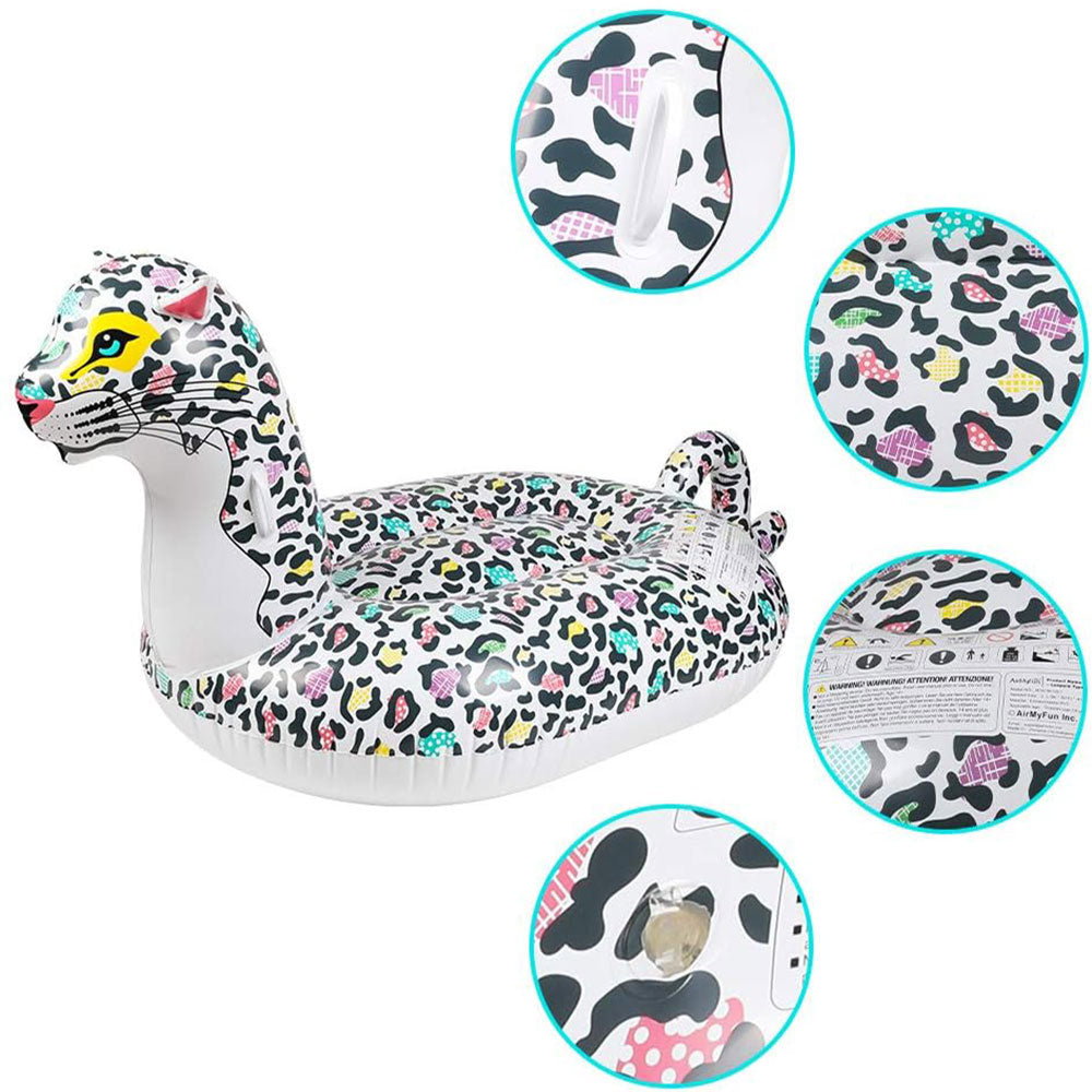 COOLBABY WQSJ-CQFP01 Inflatable Pool Float,Leopard Pool Float for Adults Inflatable Giant Leopard Pool Lounge Swimming Pool for Party - COOLBABY