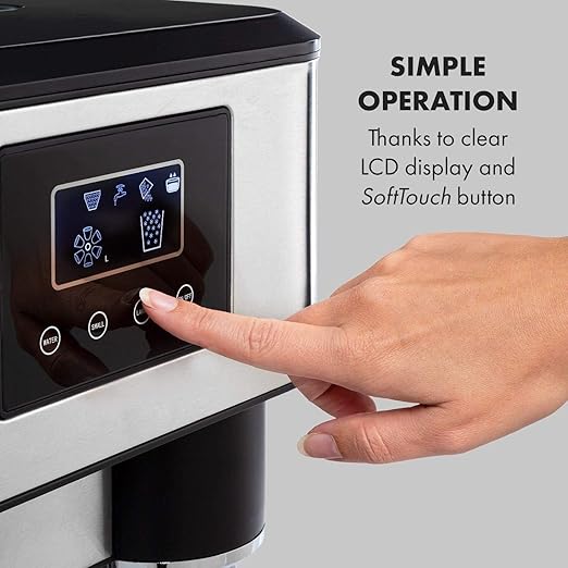 Ice Maker, 3-in-1: Ice Cubes, Crushed Ice, Cold Water, 15-18kg/24h, LCD Display, 1.8L Tank - COOLBABY