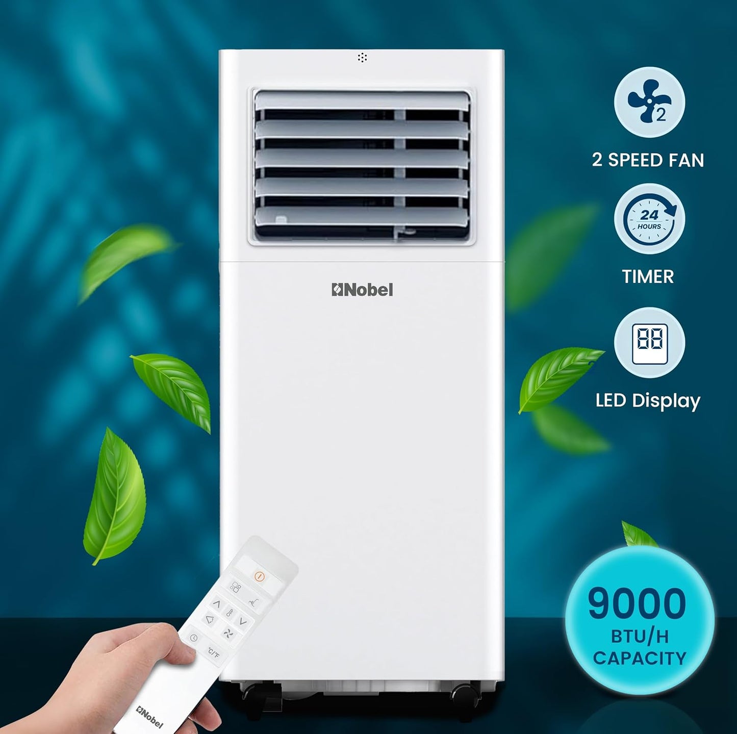 12000 BTU Portable Air Conditioner | 3-in-1 Cooling, Fan & Dehumidifier