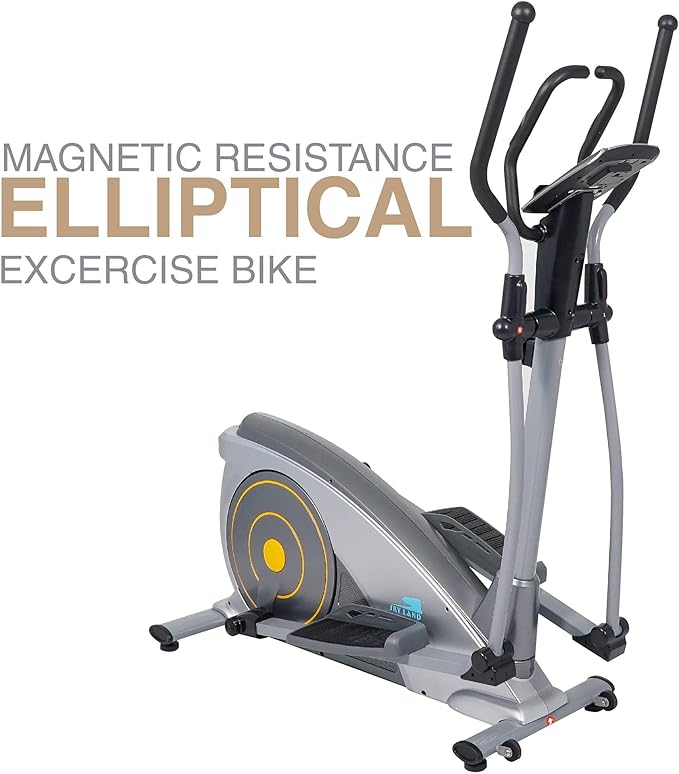 Elliptical Exercise Machine, with Hyper-Quiet Magnetic Driving System, 15 Resistance Level - COOLBABY